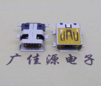 高埗镇迷你USB插座,MiNiUSB母座,10P/全贴片带固定柱母头