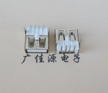 高埗镇 USB2.0 AF 90度 直插脚 无后盖 平口铜壳