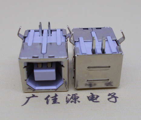 高埗镇USB BF90度母座 打印机接口 卧式插板DIP白胶