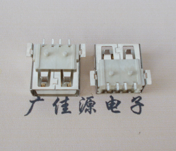 高埗镇USB AF方形脚 贴片母座 1.0/1.2柱子直边接口