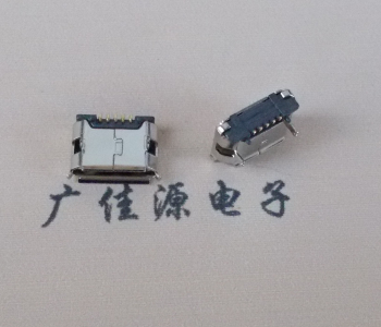 高埗镇Micro usb连接器 鱼叉脚前插后贴无焊盘镀镍