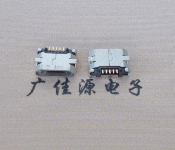 高埗镇Micro USB平口全贴板 鱼叉脚5.0长带定位柱加焊盘