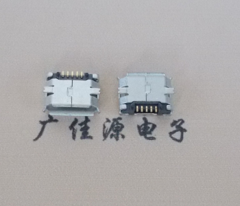高埗镇MICRO USB 5Pin母座 贴板封装接口 卷边镀雾锡