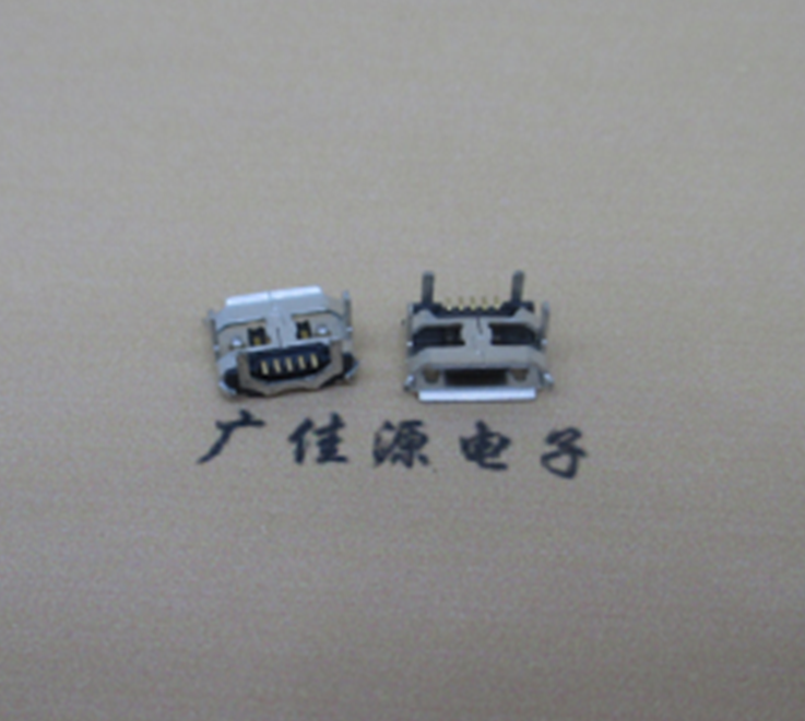 高埗镇Micro usb5p母座 B型口 加长2.0mm牛角 焊接图解