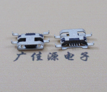 高埗镇MICRO USB 5PIN接口 沉板1.6MM 四脚插板无导位