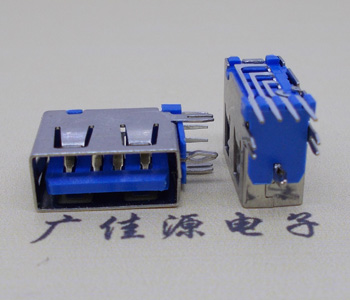 高埗镇USB 测插2.0母座 短体10.0MM 接口 蓝色胶芯