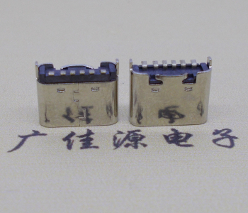高埗镇TYPE C6P母座直立式两脚插板针脚SMT高度H=6.8
