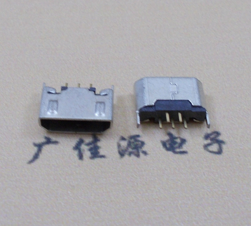 高埗镇迈克USB 180度母座5p直插带地脚1.5端子直口