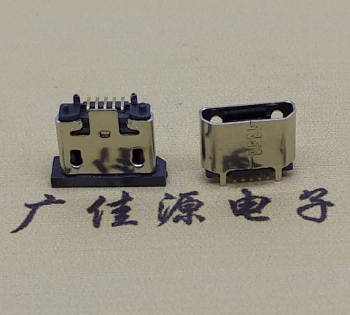 高埗镇micro usb5p母座立式贴板H=5.1无边有柱