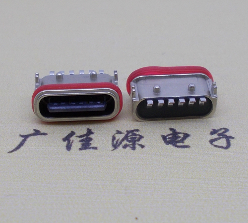 高埗镇防水Type-C6p母座卧式贴片连接器