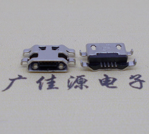 高埗镇micro usb5p连接器 反向沉板1.6mm四脚插平口