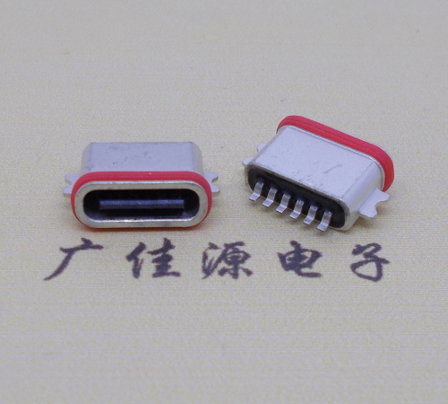 高埗镇沉板0.8mm防水type-c6p贴板母座
