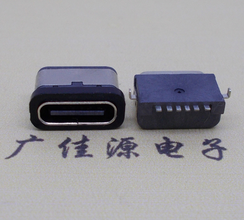 高埗镇两脚插板防水type-c6p母座沉板0.8mm焊接