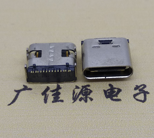 高埗镇卧式type-c16p母座四脚插无弹片接口
