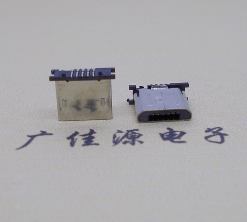 高埗镇MICRO USB 5P公头短体5.6mm立贴带柱无卡勾