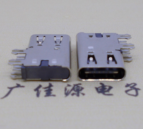 高埗镇侧插USB3.1接头座子.90度type-c母座.6p侧插连接器