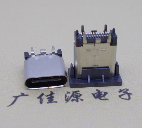 高埗镇立式type-c24p短体母座长10.5mm 直立式type-c母座