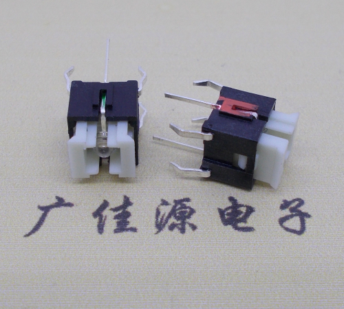 高埗镇带灯复位式按键|6x6x7.2红绿|插件轻触开关