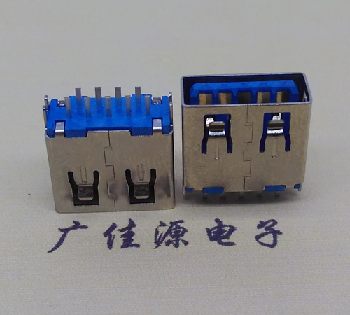 高埗镇USB接口 3.0母座 直边 夹1.0板 总高度11.5mm尺寸