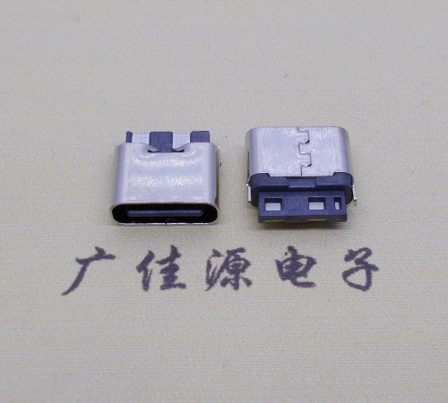 高埗镇type c2p焊线母座高6.5mm铆合式连接器