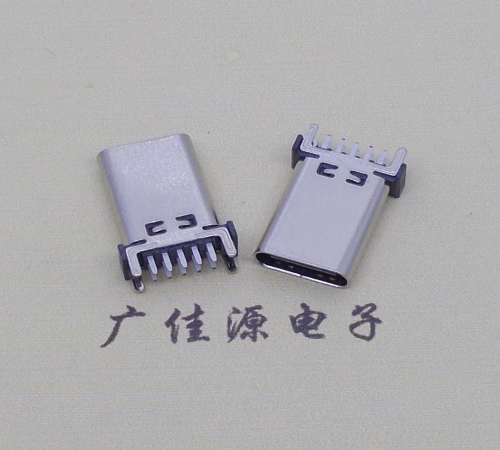 高埗镇立式type c10p母座端子插板可过大电流充电和数据传输，高度H=13.10、13.70、15.0mm