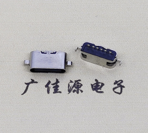 高埗镇type c6p母座接口 沉板0.8mm 两脚插板引脚定义  